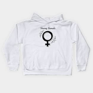 Strong Female Kids Hoodie